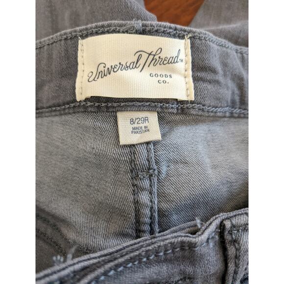 Universal Thread Jeans 8 Gray High Rise Skinny Women Casual Slim Fit Medium Wash - Picture 3 of 11